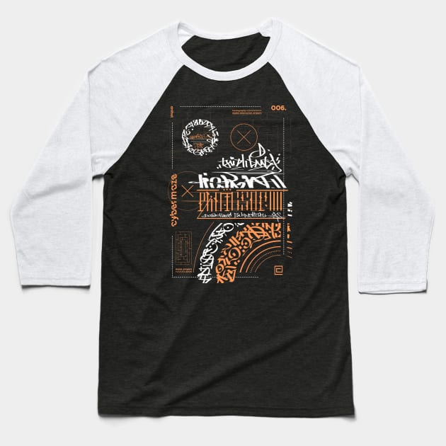 cybermaze // calligraphy Baseball T-Shirt by DenielHast